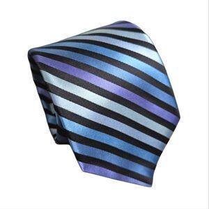 Ted Baker London pastel blue purple green ombre diagonal stripe silk necktie